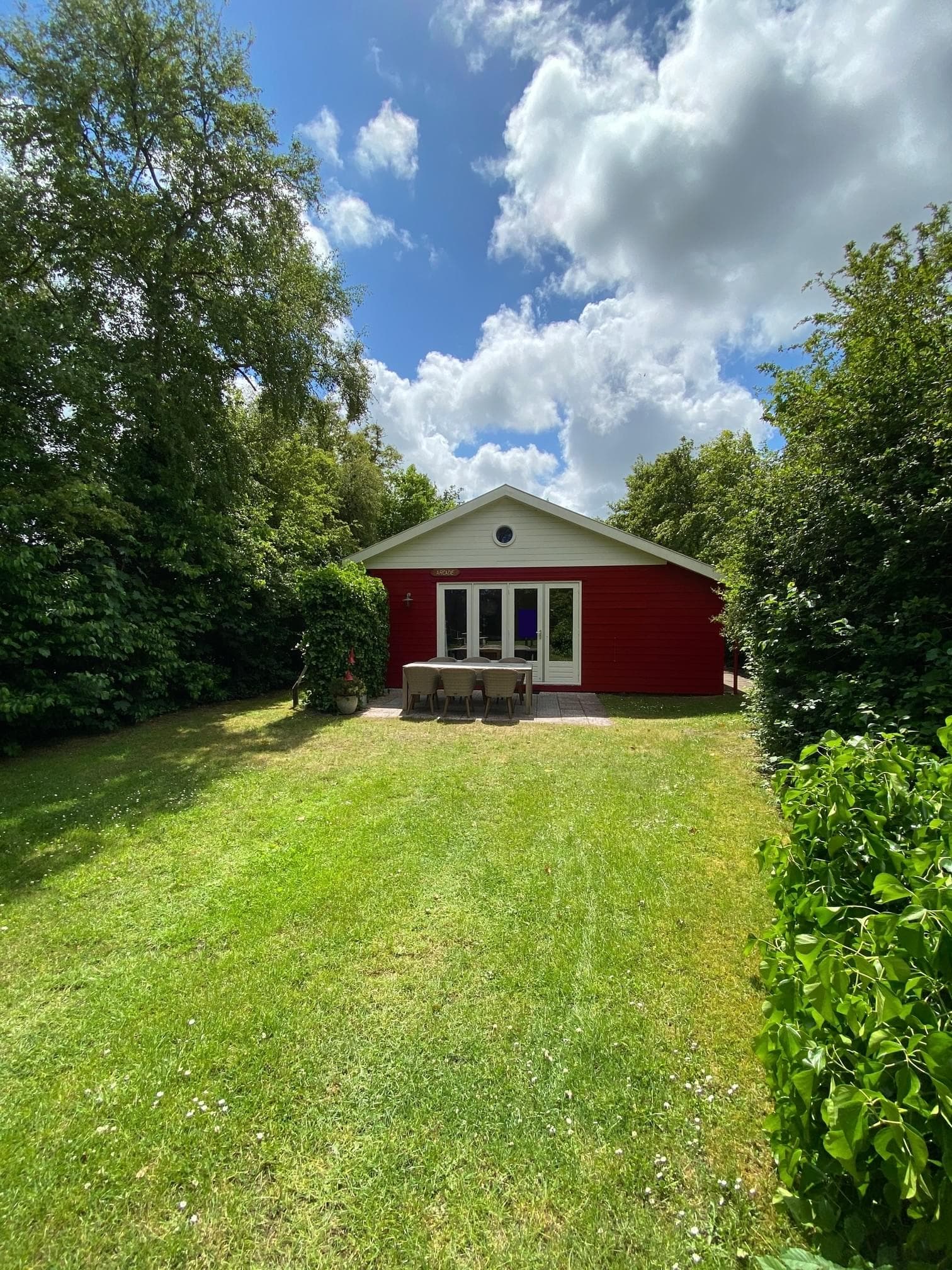 Vakantiehuis Arcadië, gezien vanuit de tuin